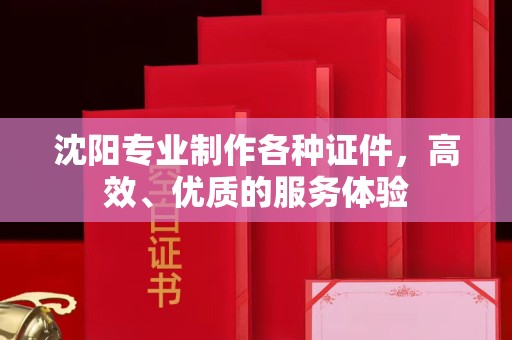 丽水沈阳专业制作各种证件，高效、优质的服务体验