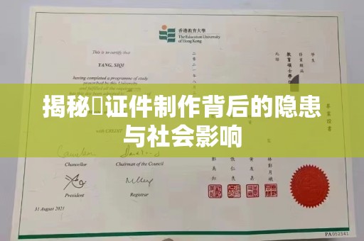 丽水揭秘徦证件制作背后的隐患与社会影响