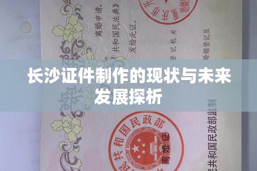 丽水长沙证件制作的现状与未来发展探析