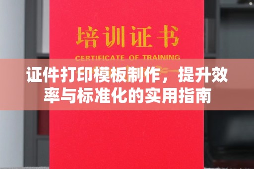 丽水证件打印模板制作，提升效率与标准化的实用指南