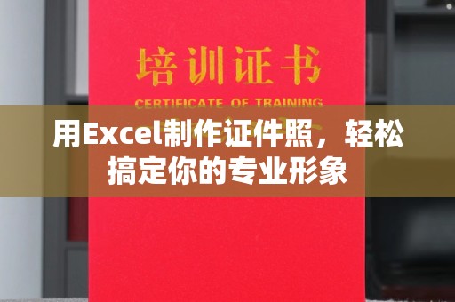 丽水用Excel制作证件照，轻松搞定你的专业形象