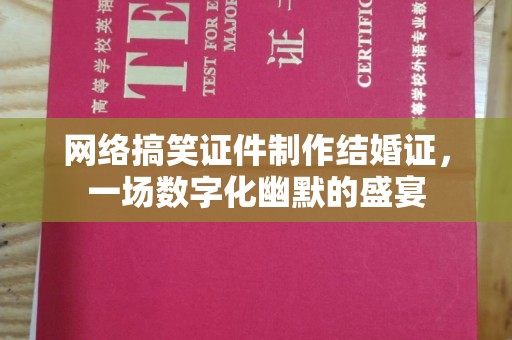 丽水网络搞笑证件制作结婚证，一场数字化幽默的盛宴
