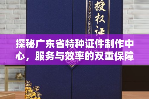 丽水探秘广东省特种证件制作中心，服务与效率的双重保障